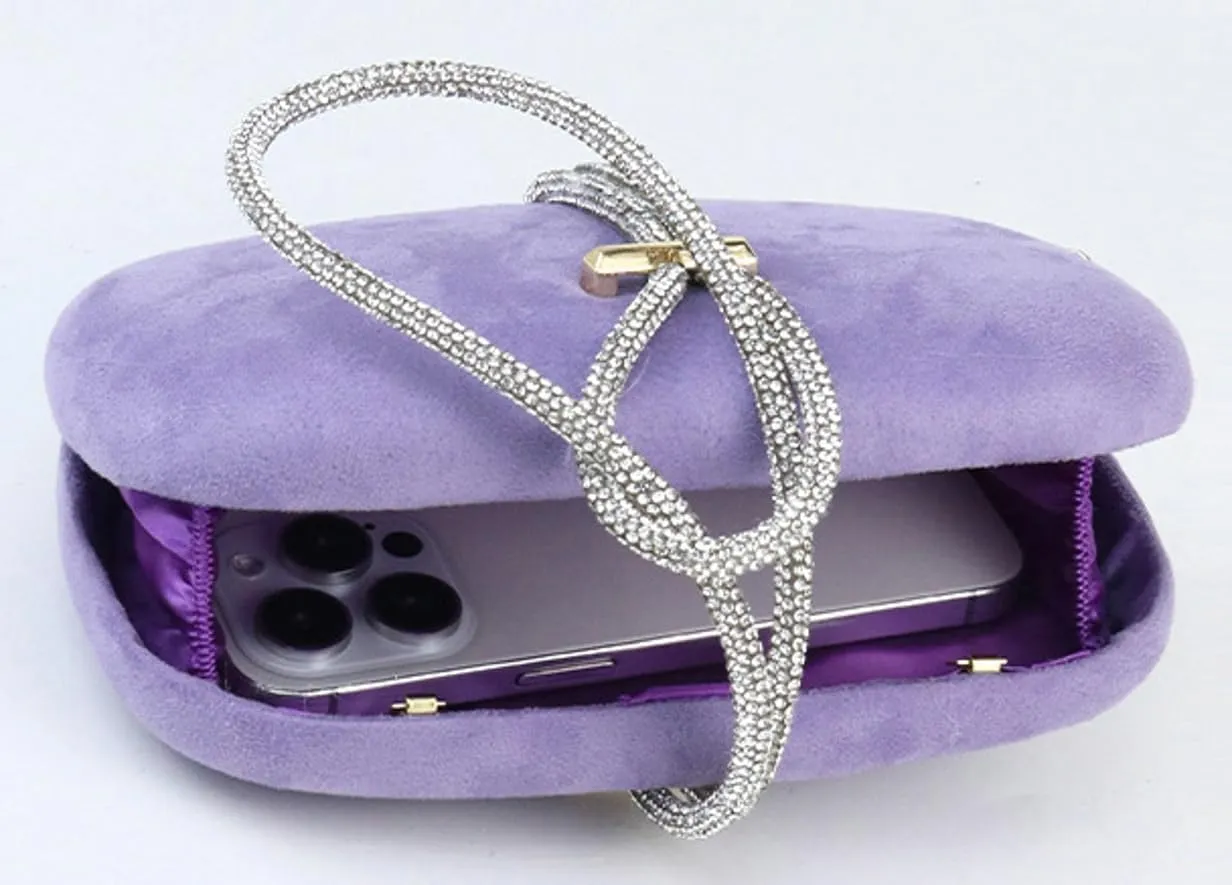Evening Clutch Purses Women Suede Evening Handbags Crossbody Clutch Purse Trendy Shoulder Bag Wedding Party Prom