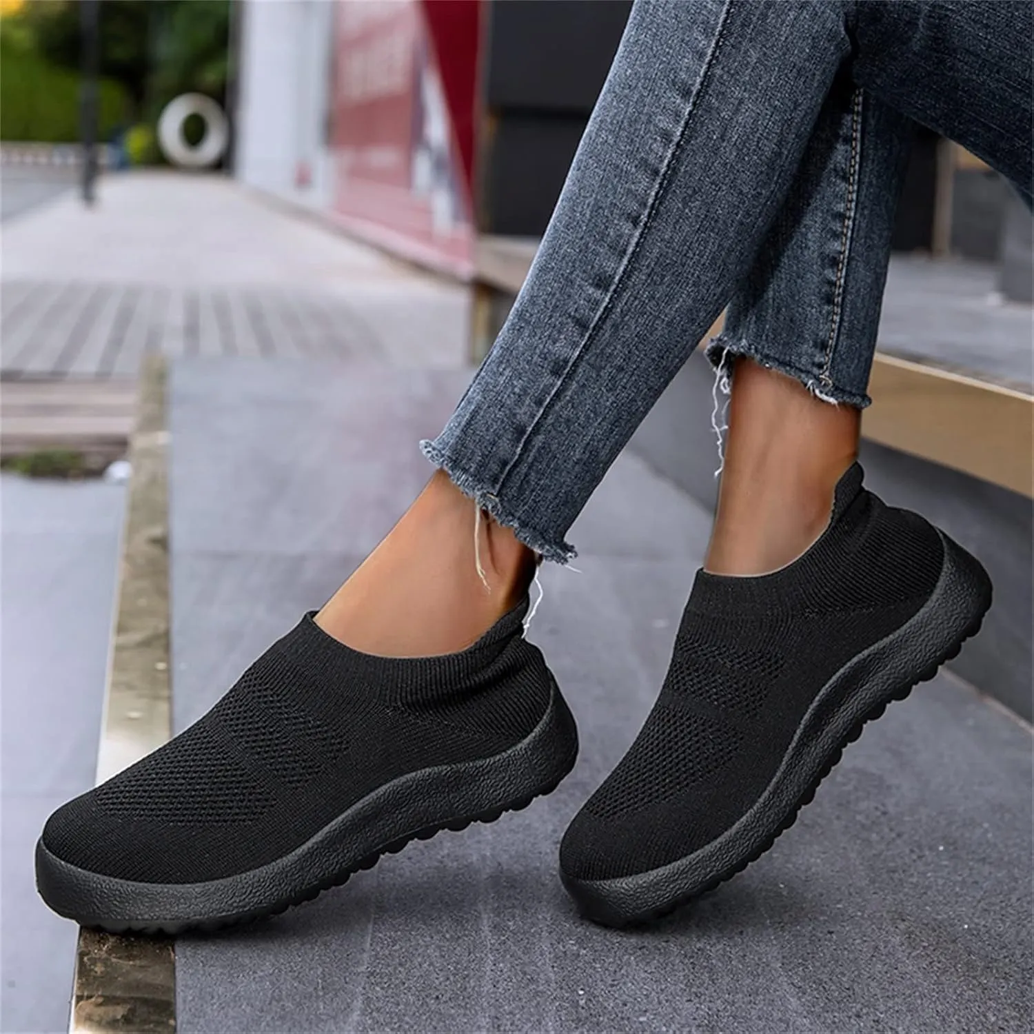 Extra Wide Women Walking Sneakers Size 8 X Wide Zapatos De Mujer para Caminar Suave Y Comodos Platform Slip On Sneakers for Women Fashion Womens Running Shoes Wide Width Women's Slip On Shoes Size 7