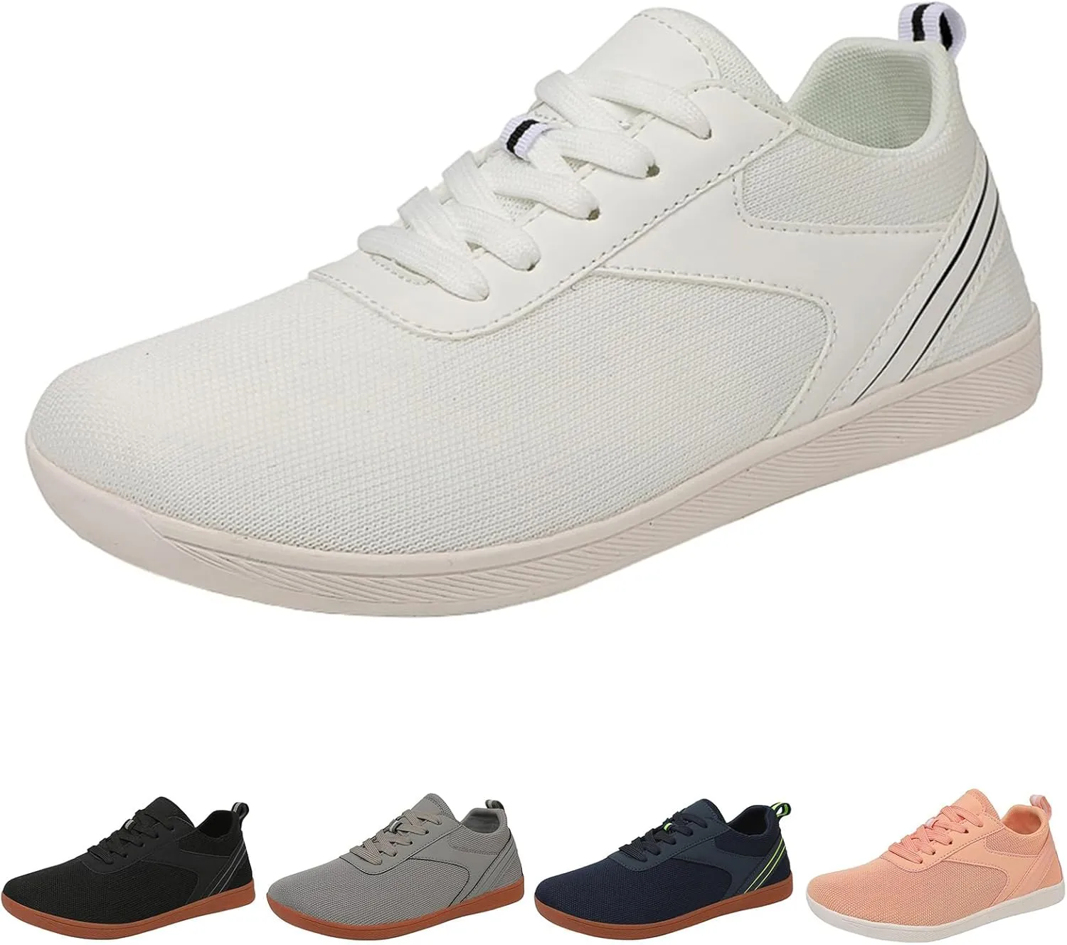 Flat Sneakers for Women Casual Slip On Walking Shoes Tennis Lightweight Gym Sneakers Womens Mens Breathable Mesh Knit Walking Sneaker On Feet All Day