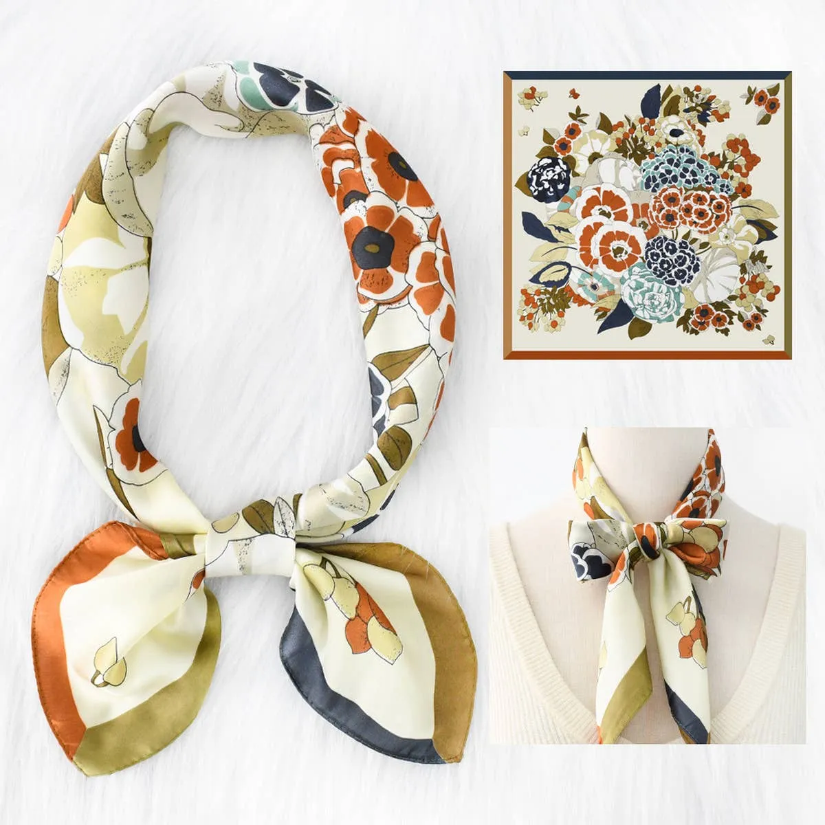 Flower Print Scarve