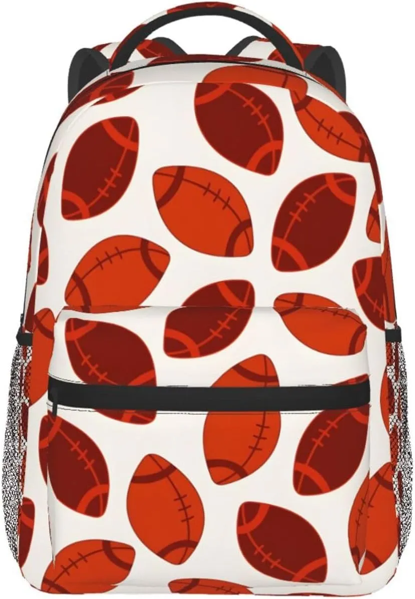 Football Travel Laptop Backpack Women Lightweight Backpack Adjustable College Backpack Fits 15.6 Inch Laptop Waterproof Travel Backpack for Men, Work, Travel, Women
