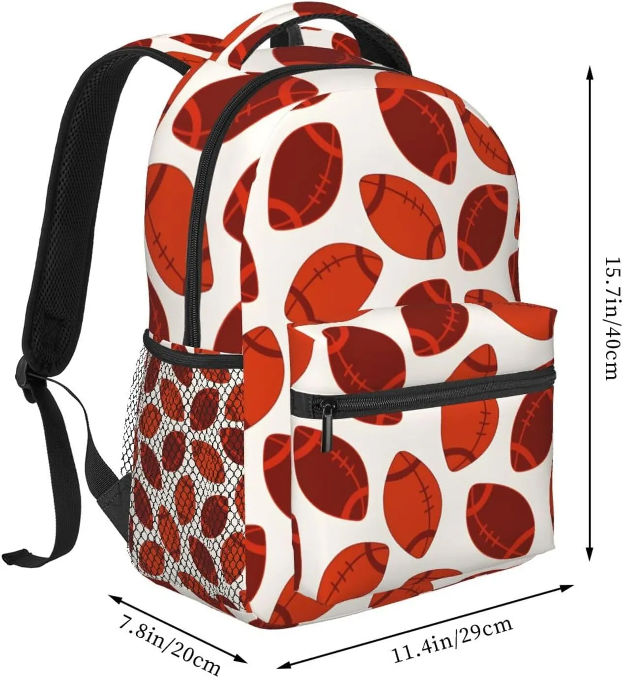Football Travel Laptop Backpack Women Lightweight Backpack Adjustable College Backpack Fits 15.6 Inch Laptop Waterproof Travel Backpack for Men, Work, Travel, Women
