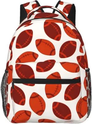 Football Travel Laptop Backpack Women Lightweight Backpack Adjustable College Backpack Fits 15.6 Inch Laptop Waterproof Travel Backpack for Men, Work, Travel, Women