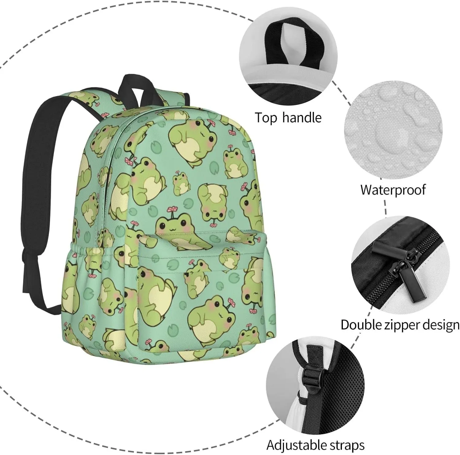 Frog Backpack 16 Inches Lightweight Travel Laptop Backpack