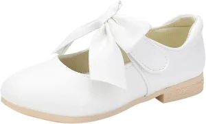 Girls Ballet Shoes Flower Mary Jane Flat with Bow Dress Shoes Part Wedding Communio Shoes for Kids Toddler