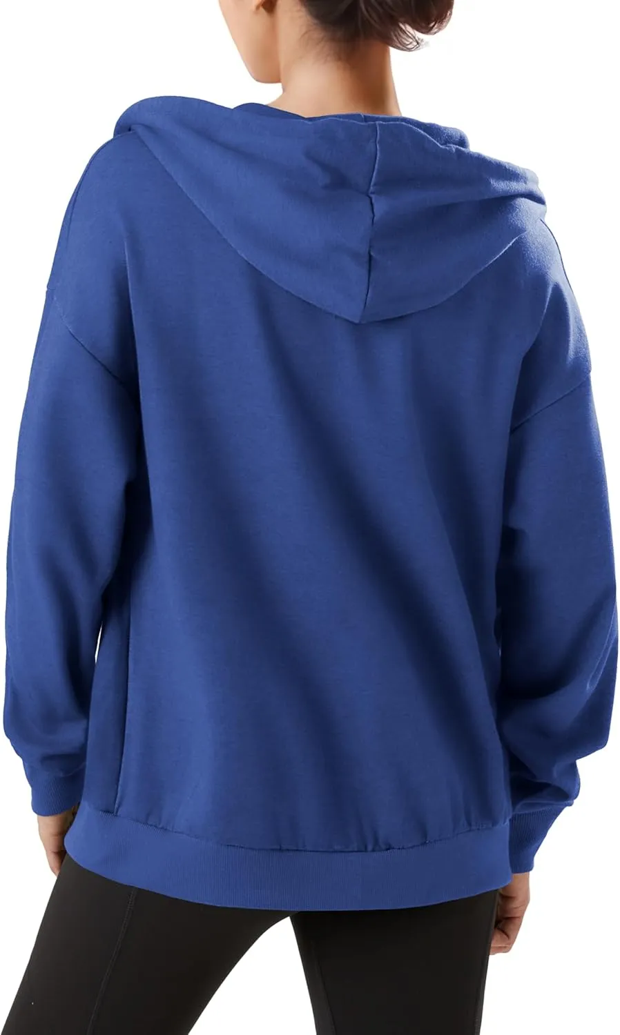 GIVON Women's Oversized Zip Up Hoodie Lightweight Thin Long Sleeve Hooded Sweatshirt with Pockets