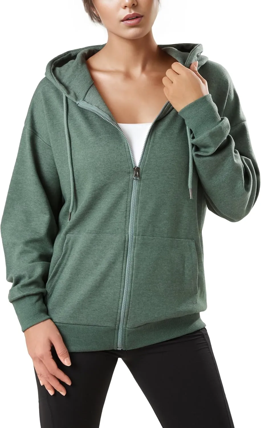 GIVON Women's Oversized Zip Up Hoodie Lightweight Thin Long Sleeve Hooded Sweatshirt with Pockets