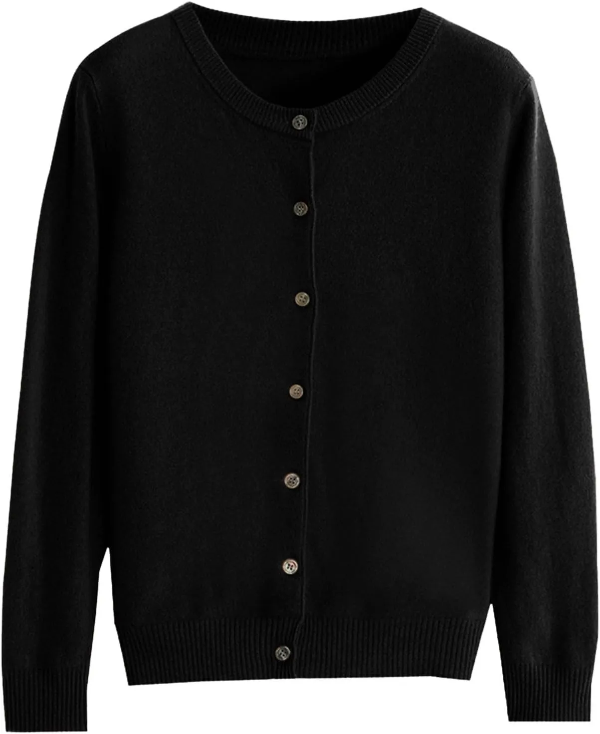 GOKKILRW Womens Button Down Knit Cardigans Coats Fall Long Sleeve Casual Jackets for Petite Women Stretchy Soft Lounge Blouse