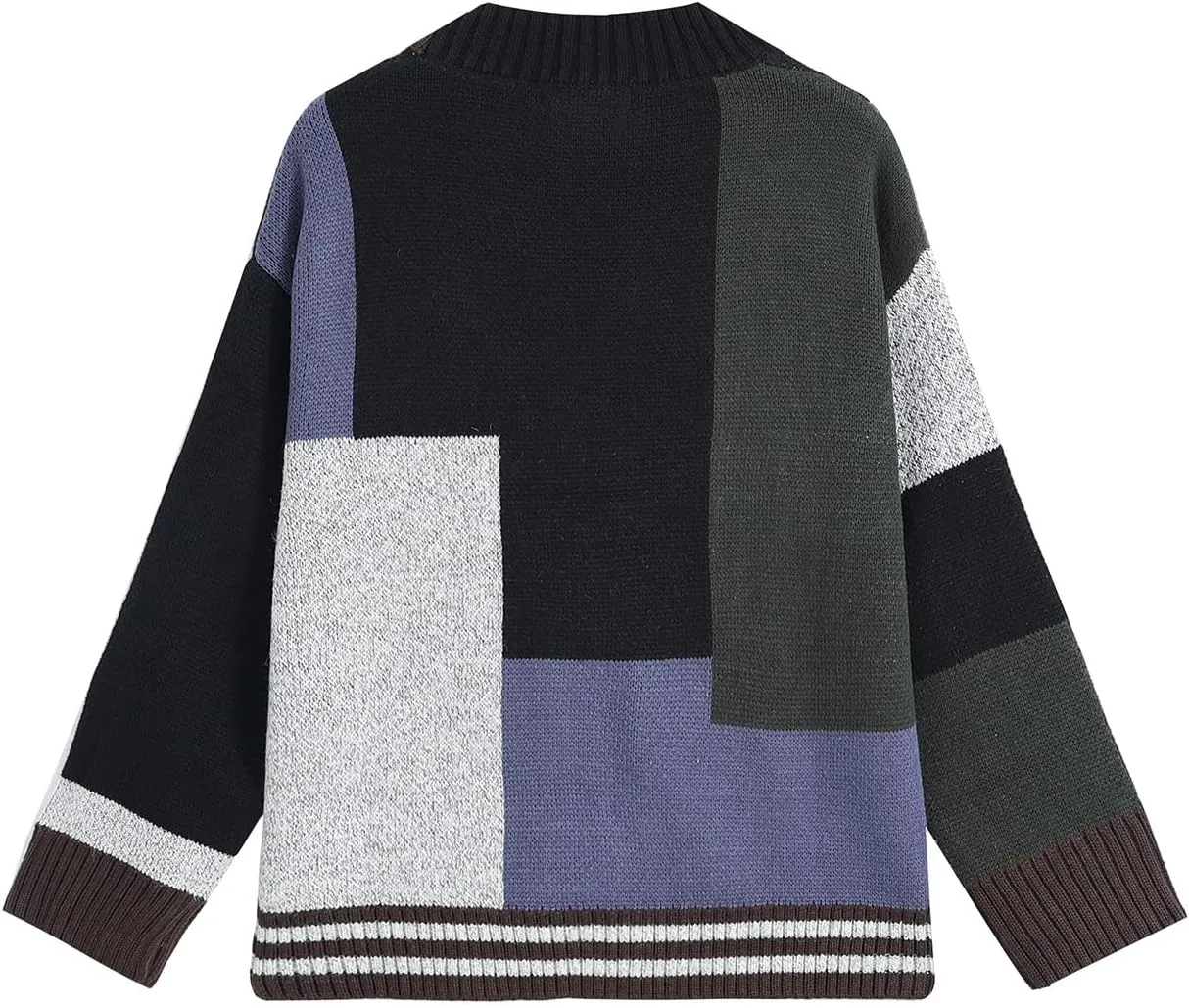 GURUNVANI Cardigan Sweater for Men Knitted Long Sleeve Sweaters with Buttons
