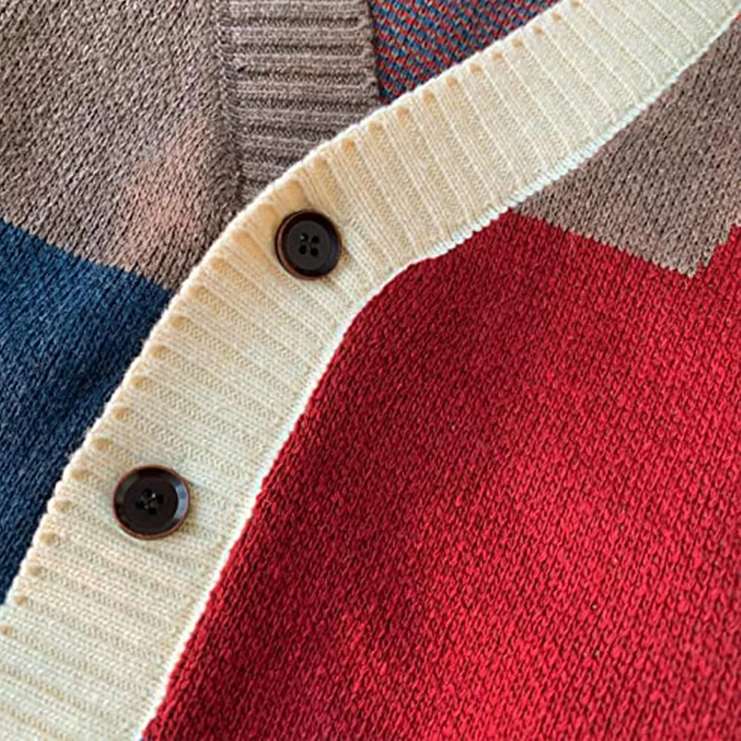 GURUNVANI Cardigan Sweater for Men Knitted Long Sleeve Sweaters with Buttons