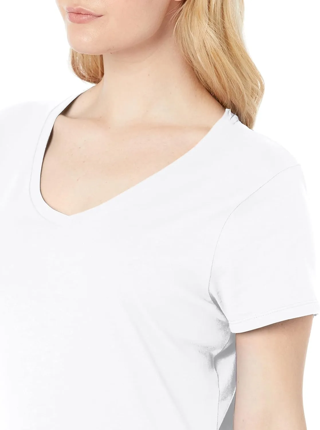 Hanes Perfect-T V-Neck T-Shirt, Cotton Short Sleeve Tee for Women, 1 or 2 Pack
