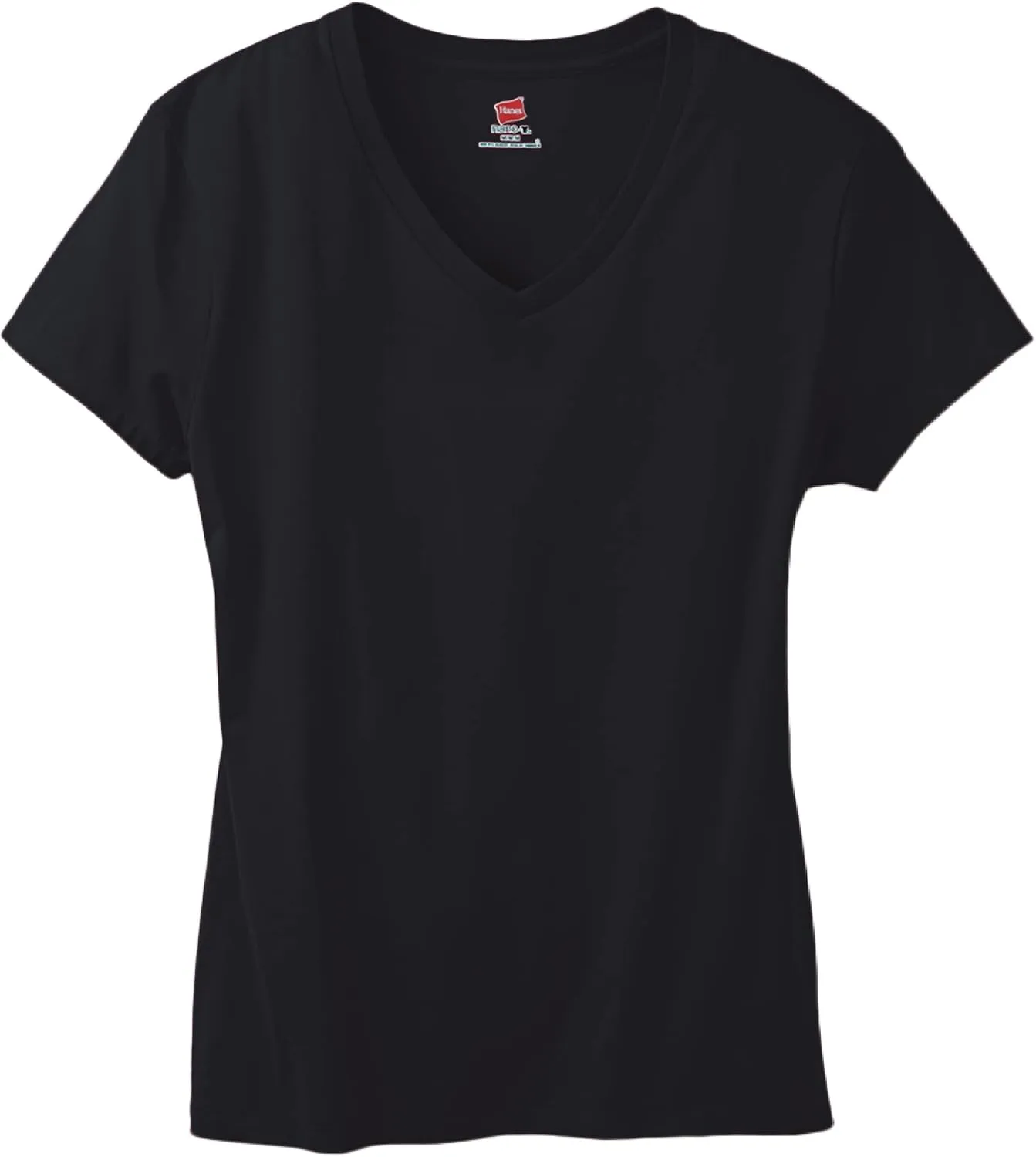 Hanes Perfect-T V-Neck T-Shirt, Cotton Short Sleeve Tee for Women, 1 or 2 Pack