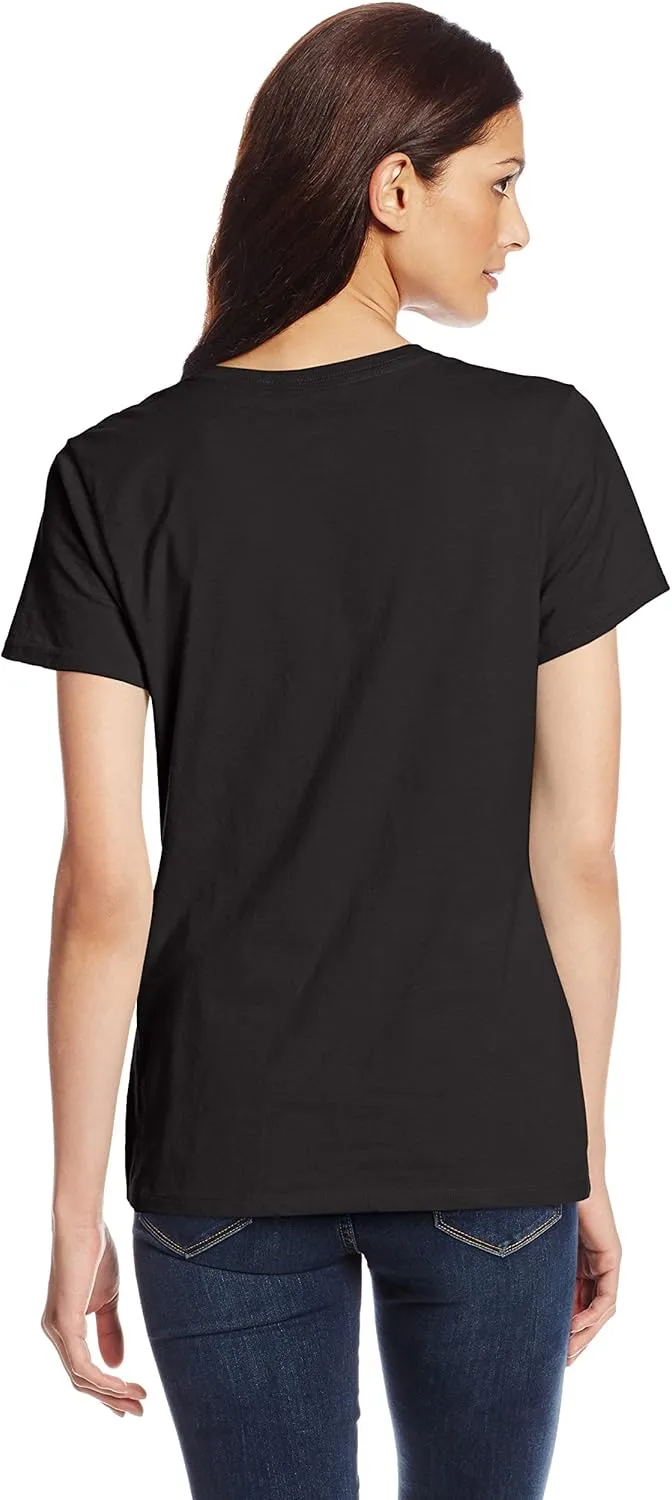 Hanes Perfect-T V-Neck T-Shirt, Cotton Short Sleeve Tee for Women, 1 or 2 Pack