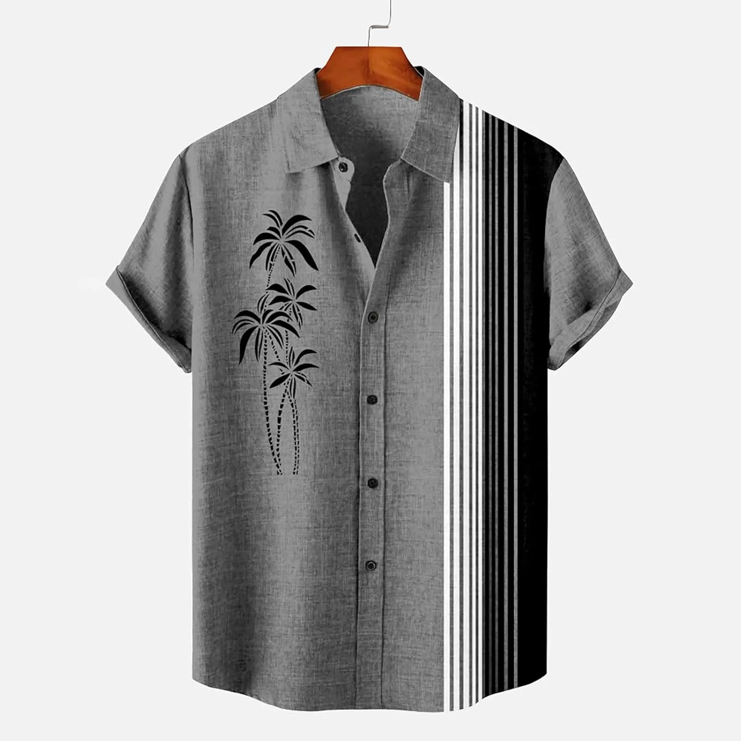 Hawaiian Shirt for Men Shirts Men's Retro Bowling Shirts 50s Rockabilly Style Button Down Shirts Cuban