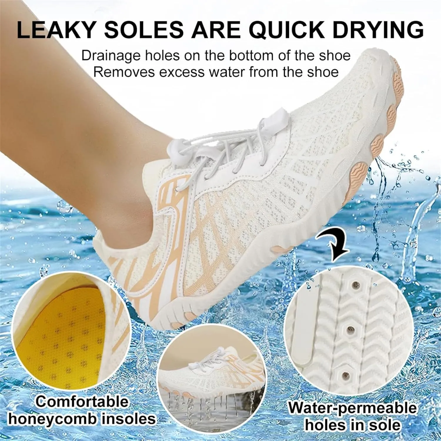 Hike Barefoot Walking Shoes Women Arch Support Pro Healthy & Non-Slip Barefoot Shoes Women Wide Toe Water Shoe for Hiking Non-Slip Neuropathy Grounded Comfort Wear Footwear Breathable Walking