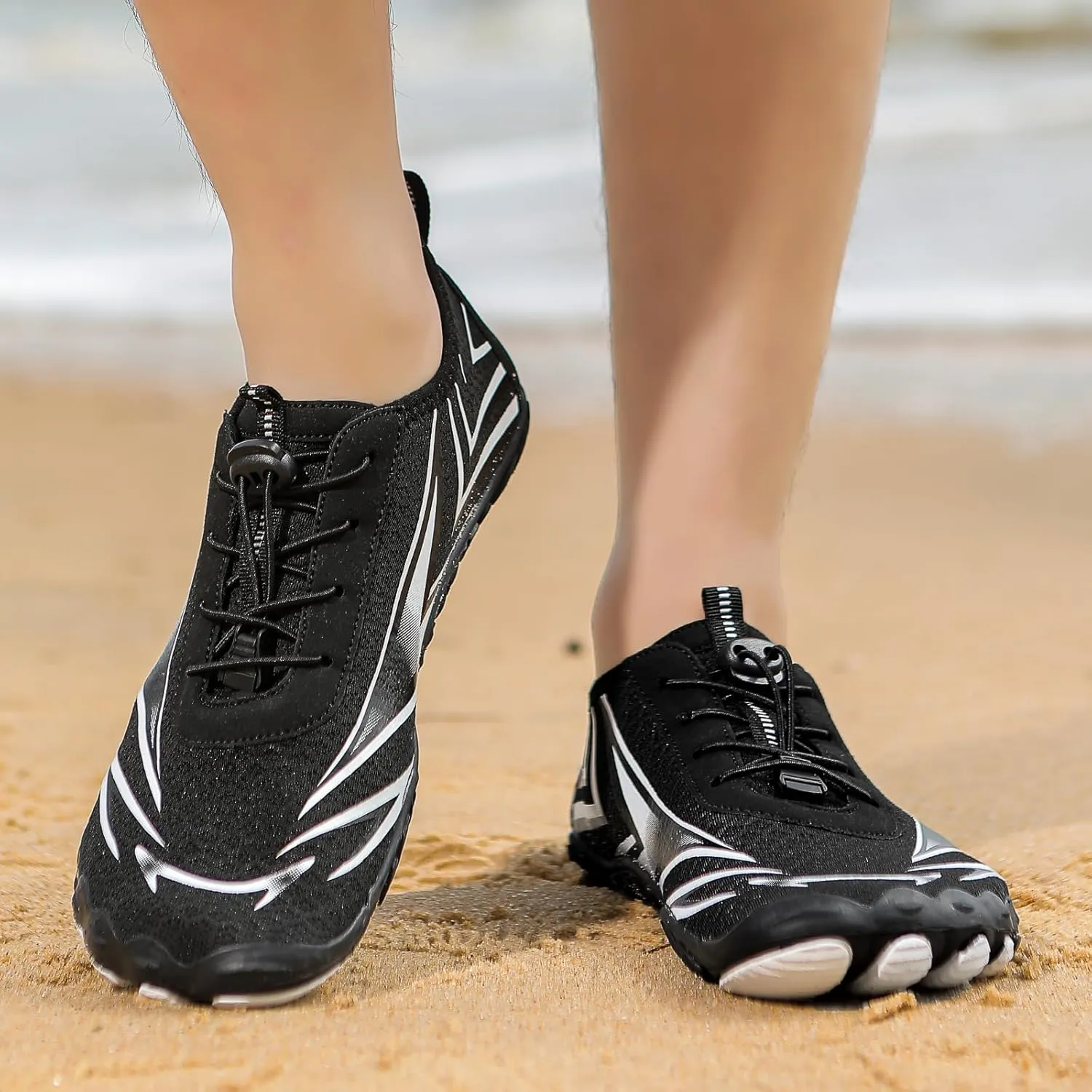 Hike Water Shoes Women Men Wide Toe Box Healthy & Non-Slip Barefoot Shoes Unisex Quick Dry Outdoor Grounded Shoes Summer Lightweight Breathable Water Shoes for Beach Pool Swim Kayak Lake River