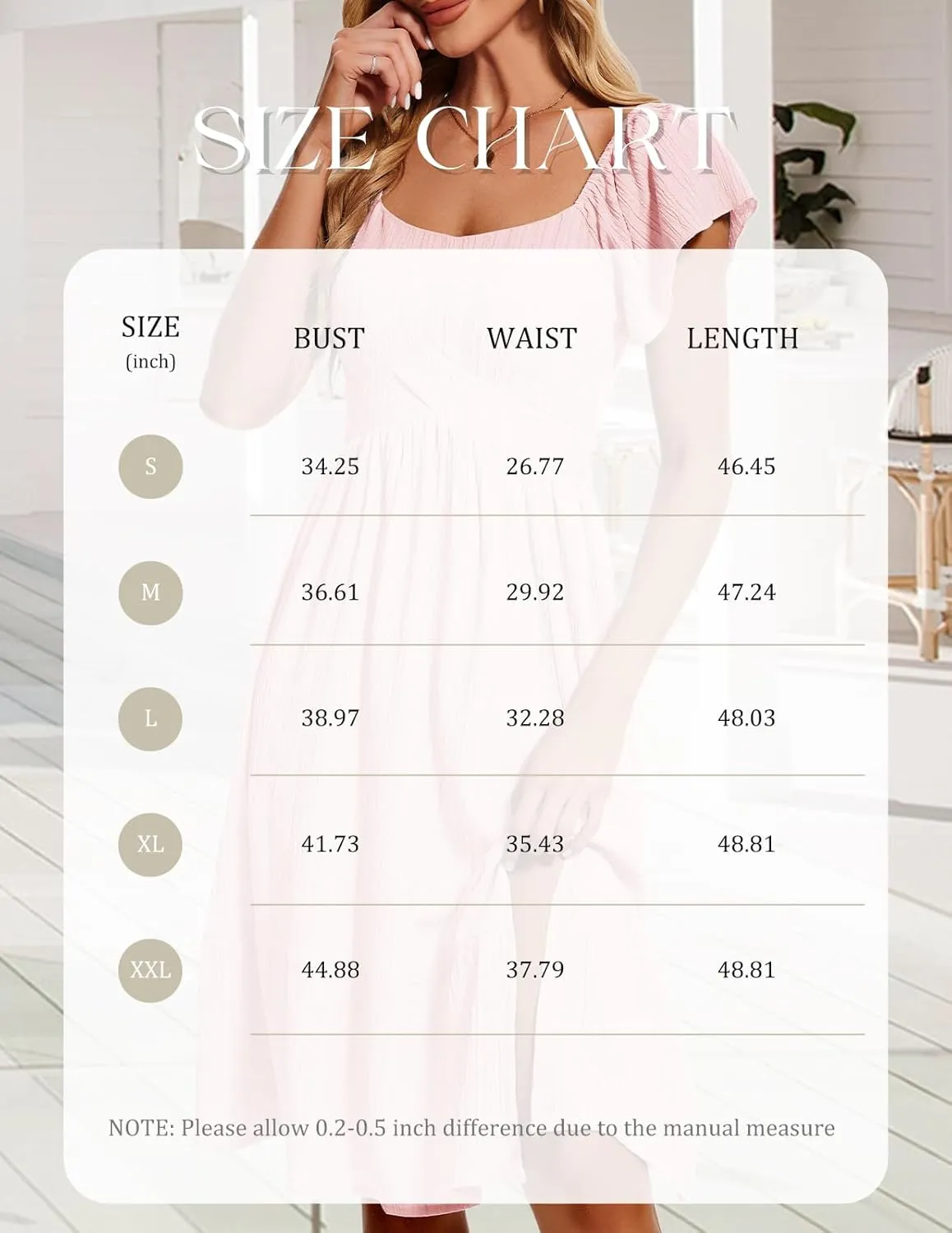 HomRain Women's Casual Dresses for Summer 2025, Vintage Graduation Square Neck Split Beach Dress for Tea Party