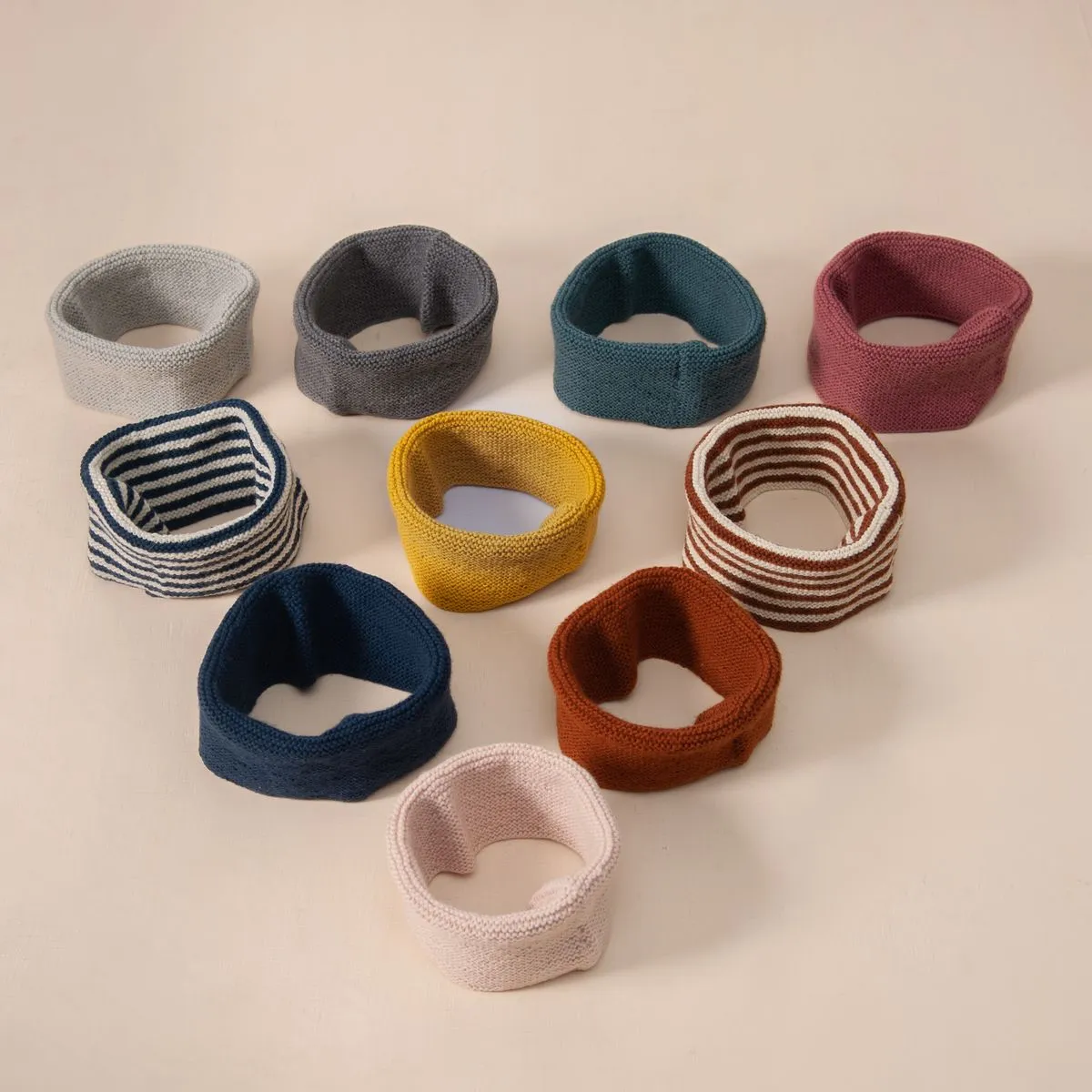 Infinity Scarve (kids) - Navy & Cream White