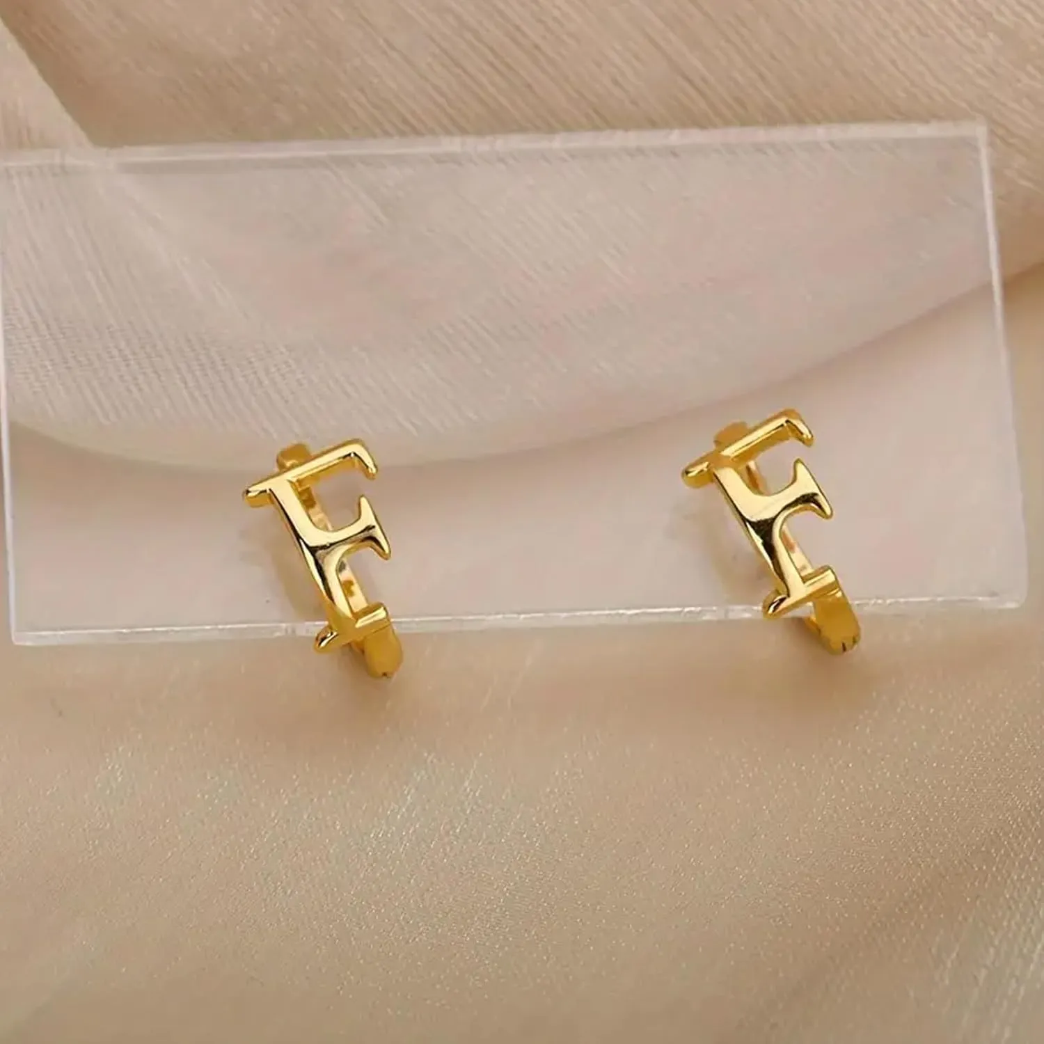 Initial Hoop Earrings for Women Gifts Trendy Stuff Hypoallergenic Small Gold Huggie Hoop Earrings with Initial Dangle Earrings Jewelry Gifts