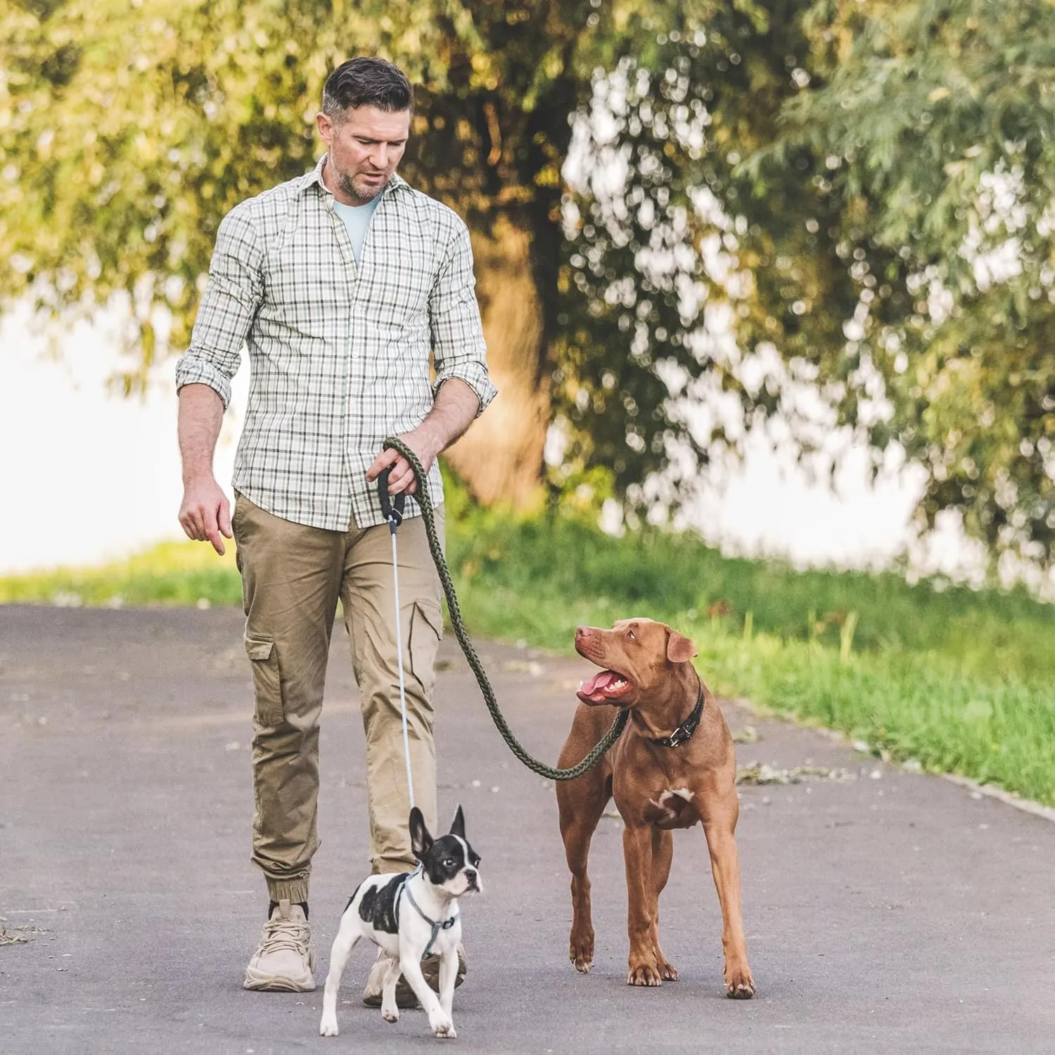 ITALYMORN Khaki Cargo Joggers for Men Elastic Ankle and Waist Casual Chino Pants with Pockets