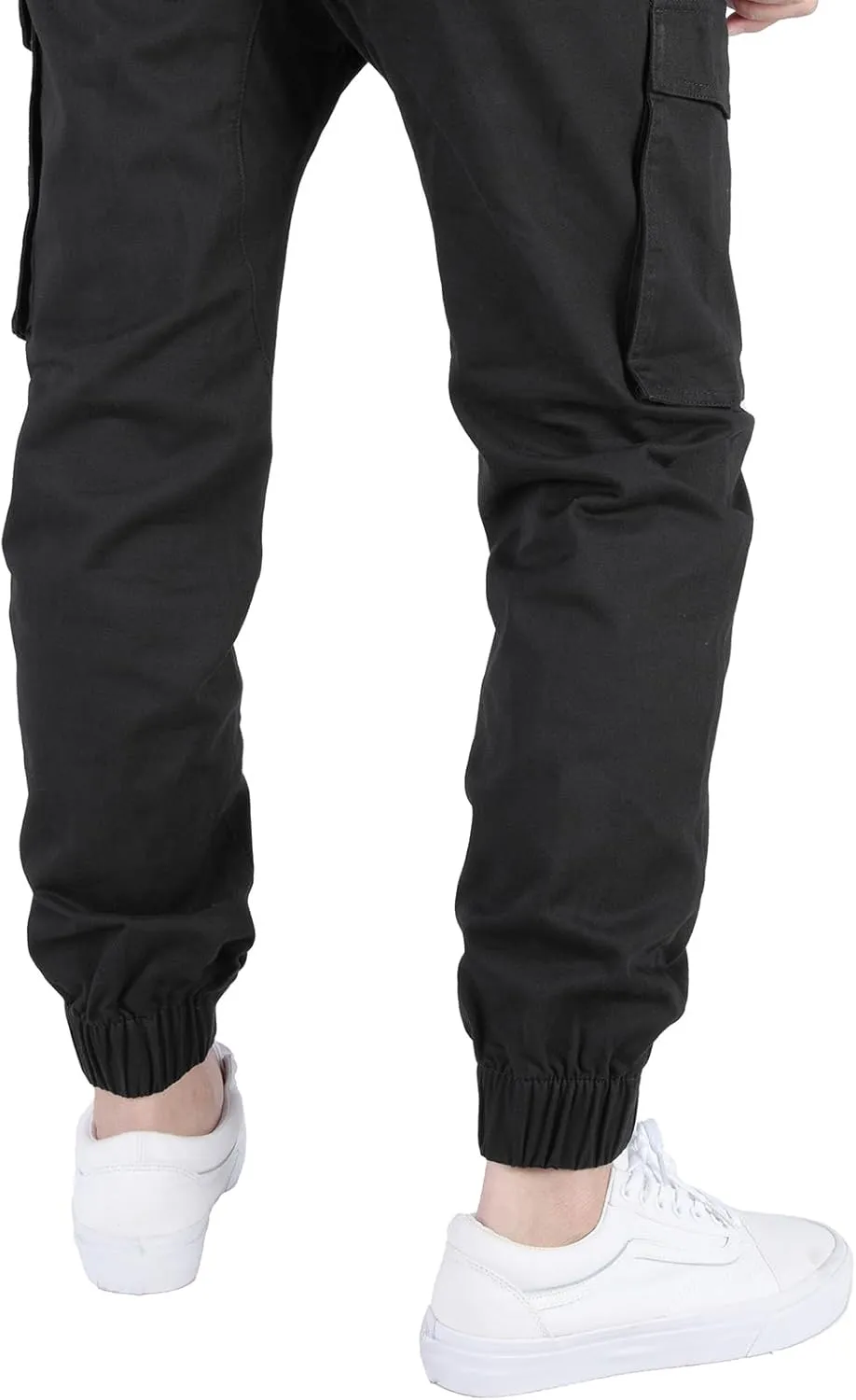 ITALYMORN Khaki Cargo Joggers for Men Elastic Ankle and Waist Casual Chino Pants with Pockets