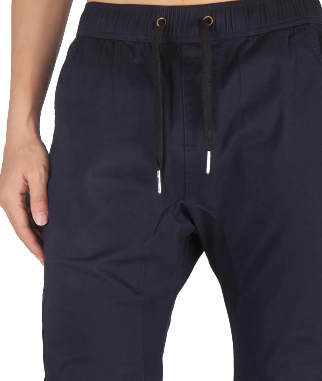 ITALYMORN Khaki Chino Joggers for Men Twill Stretch Casual Pants with Pockets