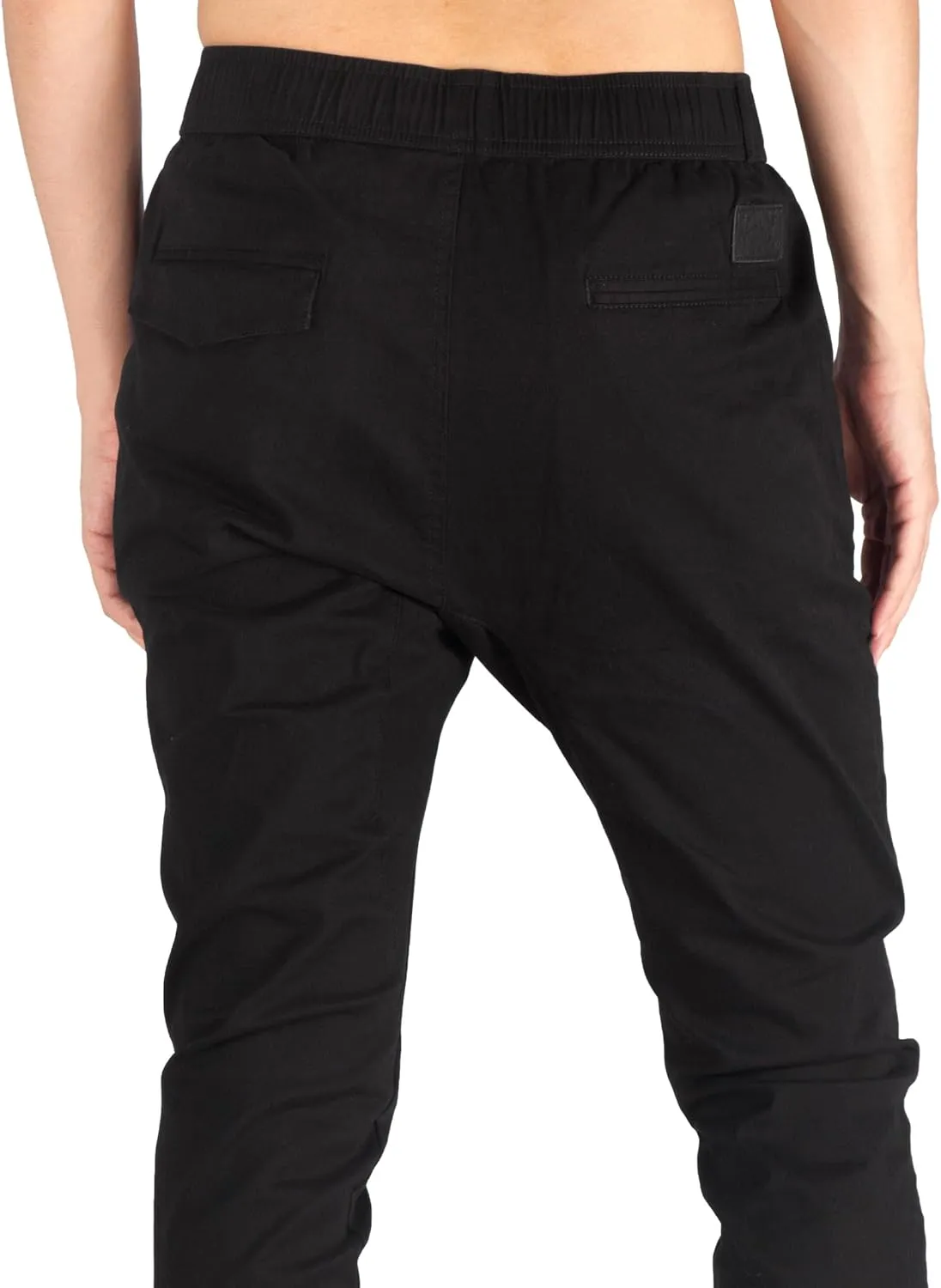 ITALYMORN Khaki Chino Joggers for Men Twill Stretch Casual Pants with Pockets