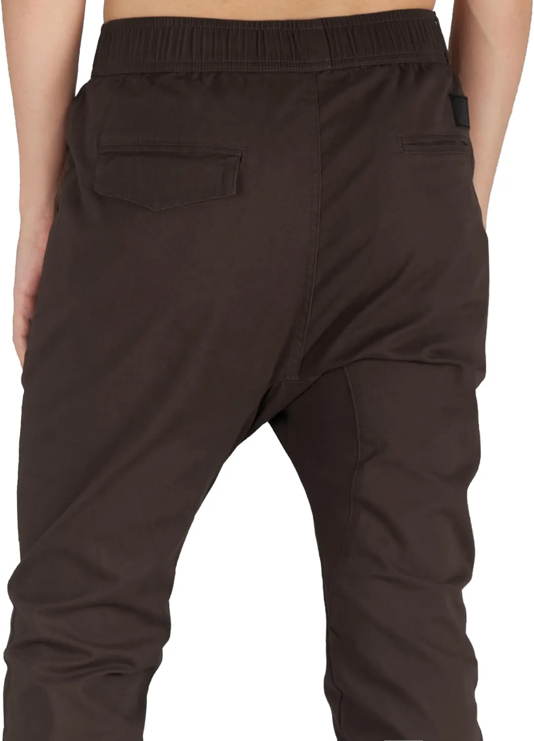 ITALYMORN Khaki Chino Joggers for Men Twill Stretch Casual Pants with Pockets