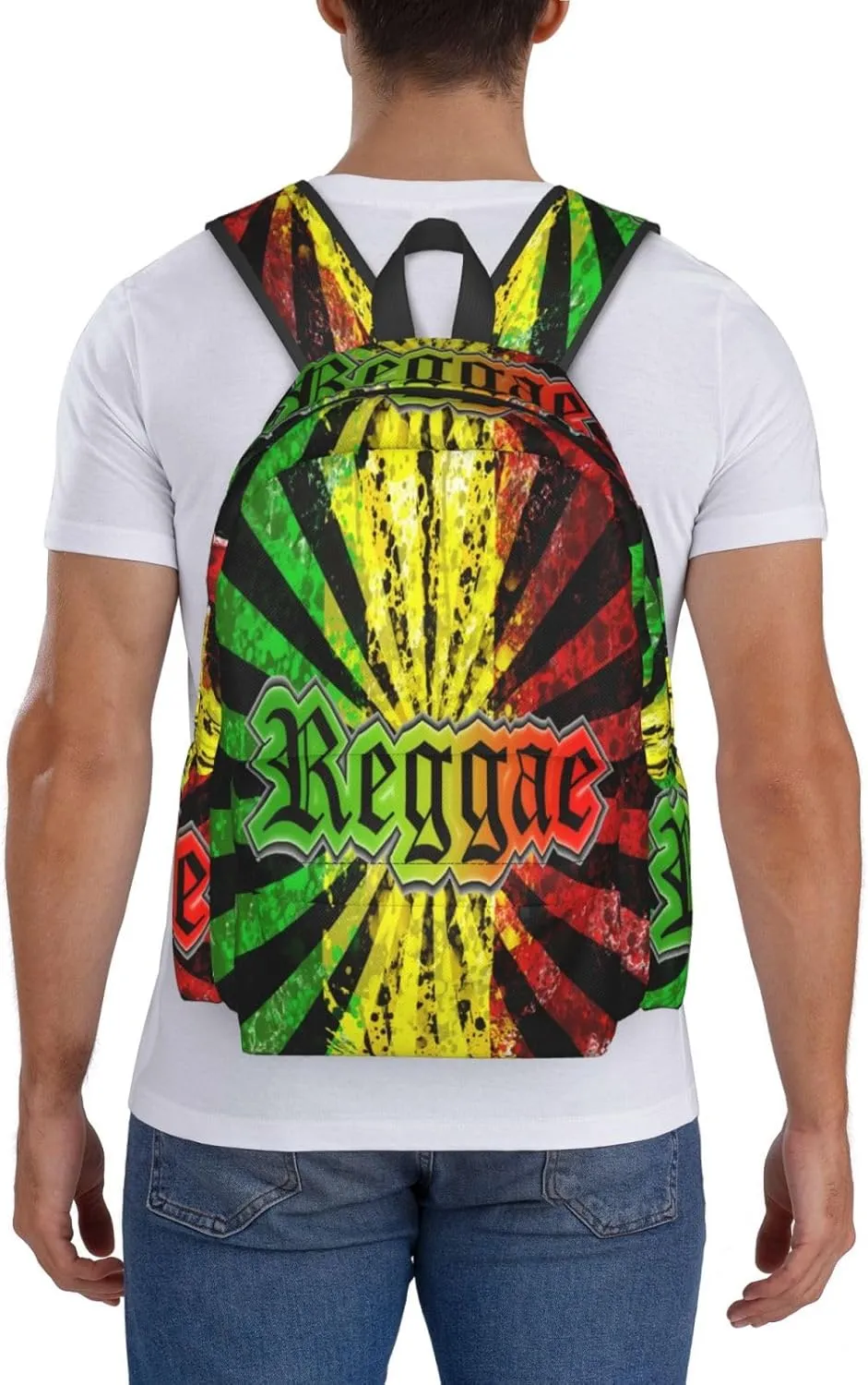 Jamaican Reggae Laptop Backpack Shoulder Bag Laptop Pack Travel Backpacks Commuter Back Pack Casual Daypack Bags With Side Pockets