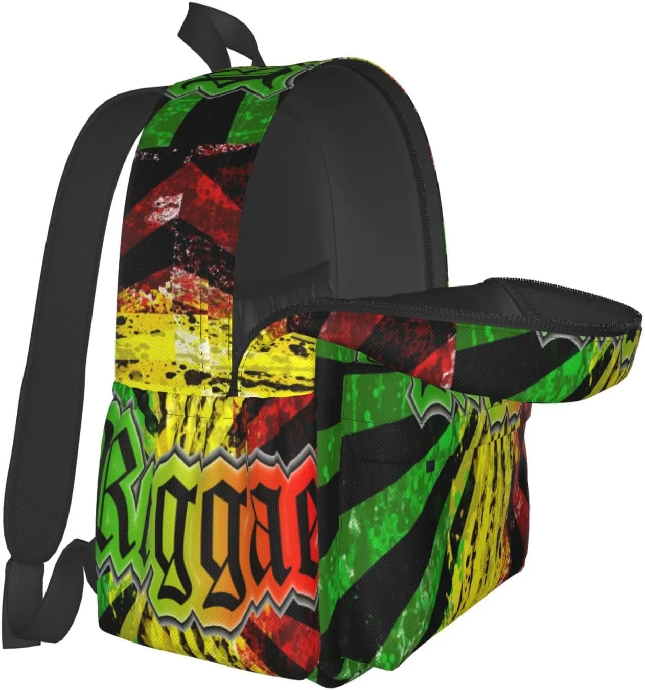 Jamaican Reggae Laptop Backpack Shoulder Bag Laptop Pack Travel Backpacks Commuter Back Pack Casual Daypack Bags With Side Pockets
