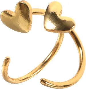 KESYOO Geometric Heart Earrings Vintage Minimalist Half Hoop Earrings for Women 1 Pair/2pcs Set Plated Earrings Trendy Jewelry for Everyday Wear