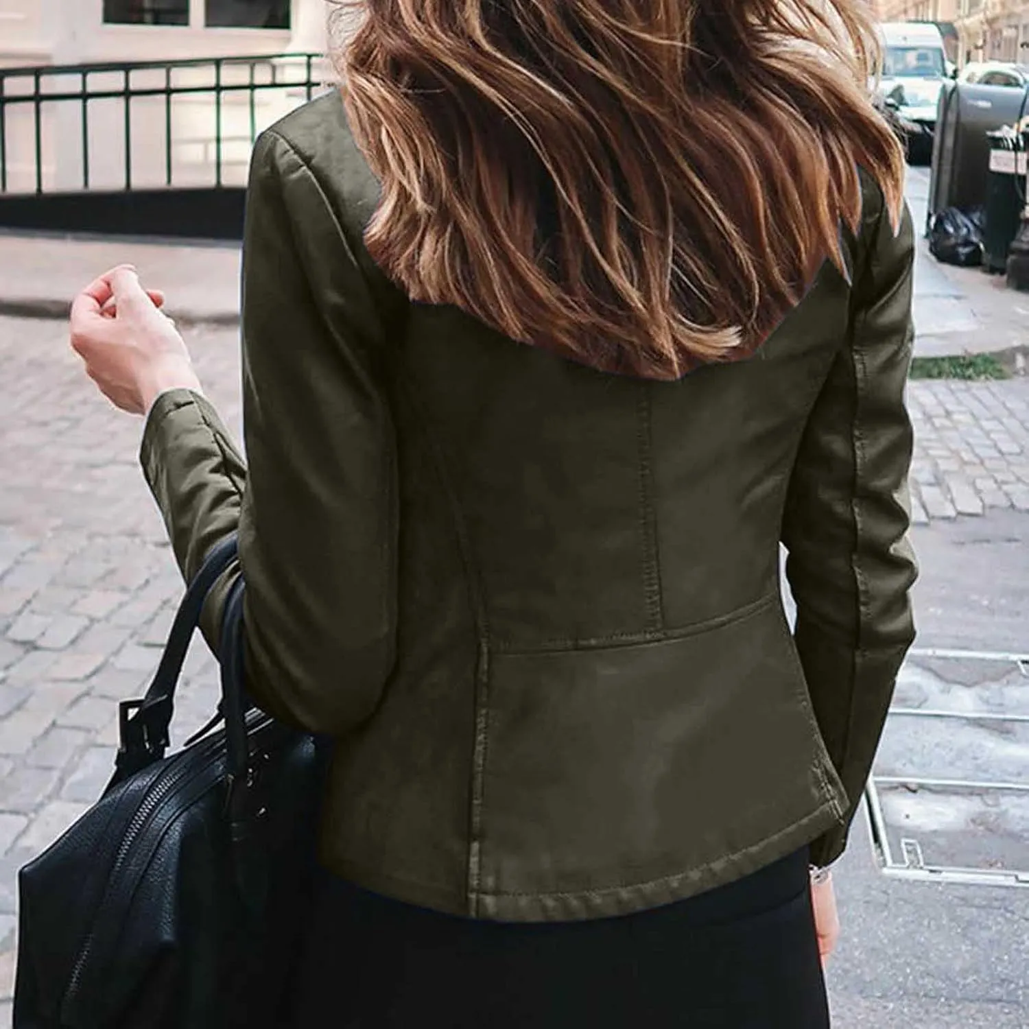 Kuluzego Womens Cardigan Front Coat Baby Tees Jacket Outerwear for Women Long Sleeve Faux Leather Fall Winter Coat 2025 Y2K