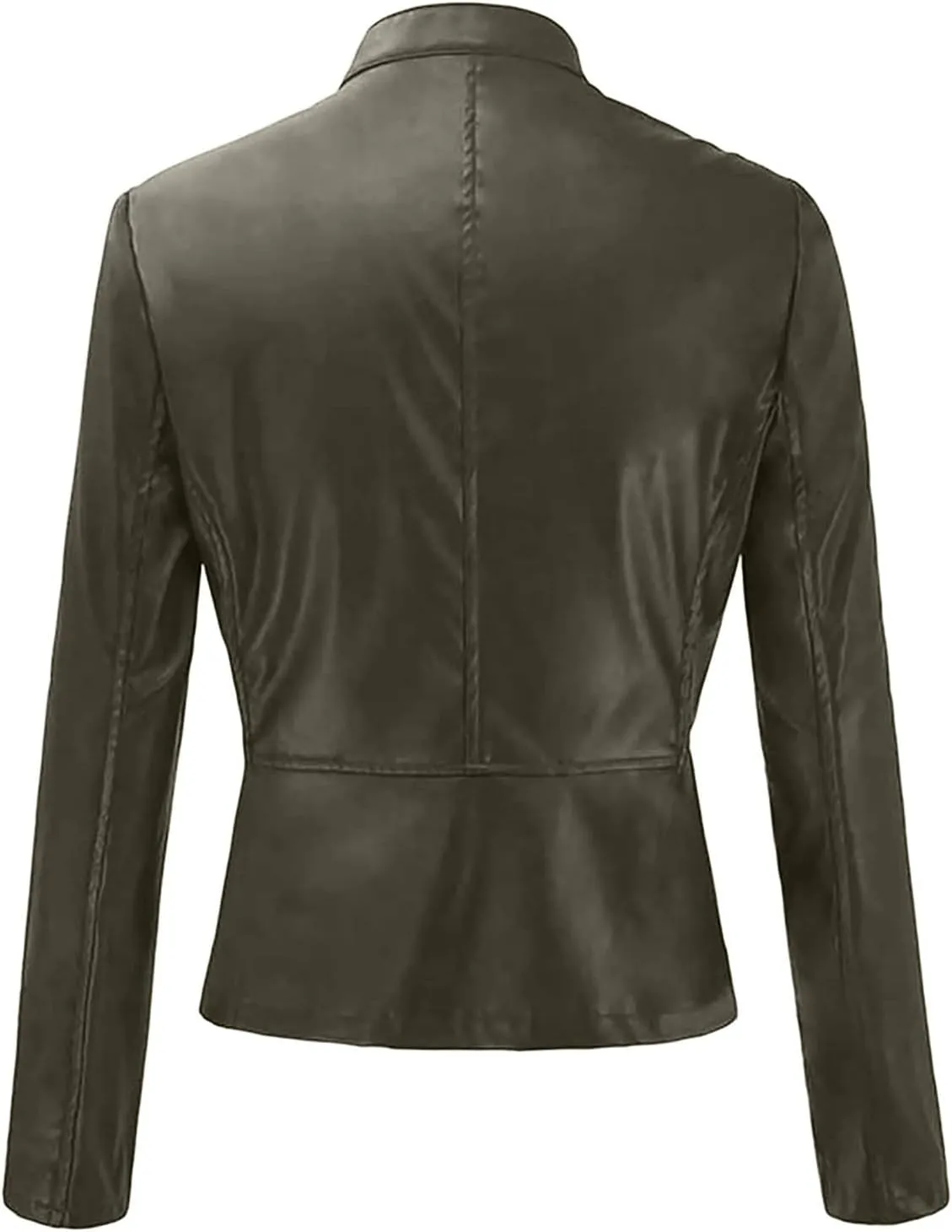 Kuluzego Womens Cardigan Front Coat Baby Tees Jacket Outerwear for Women Long Sleeve Faux Leather Fall Winter Coat 2025 Y2K