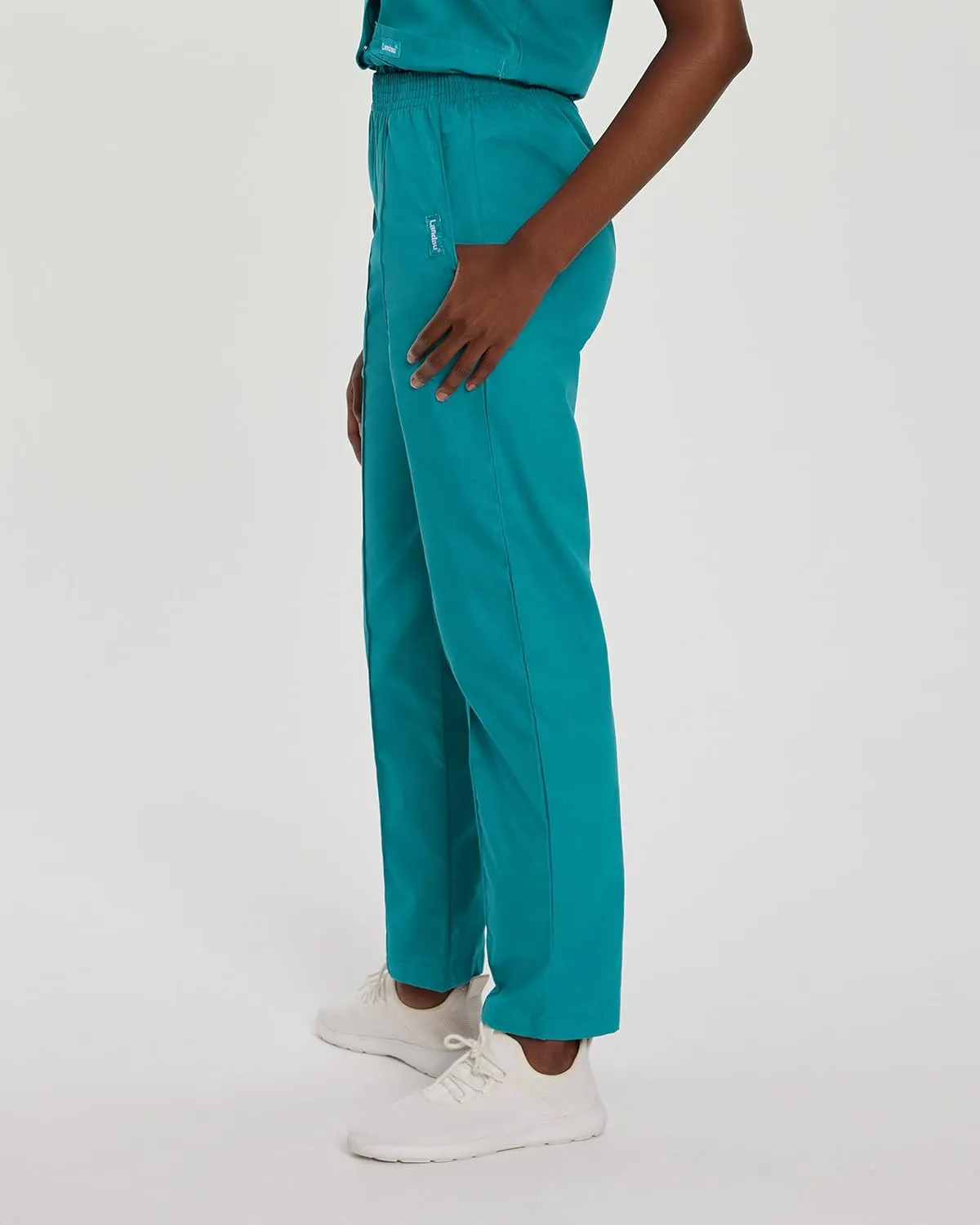 Landau Essentials Relaxed Fit 2-Pocket Elastic Scrub Pants for Women 8320