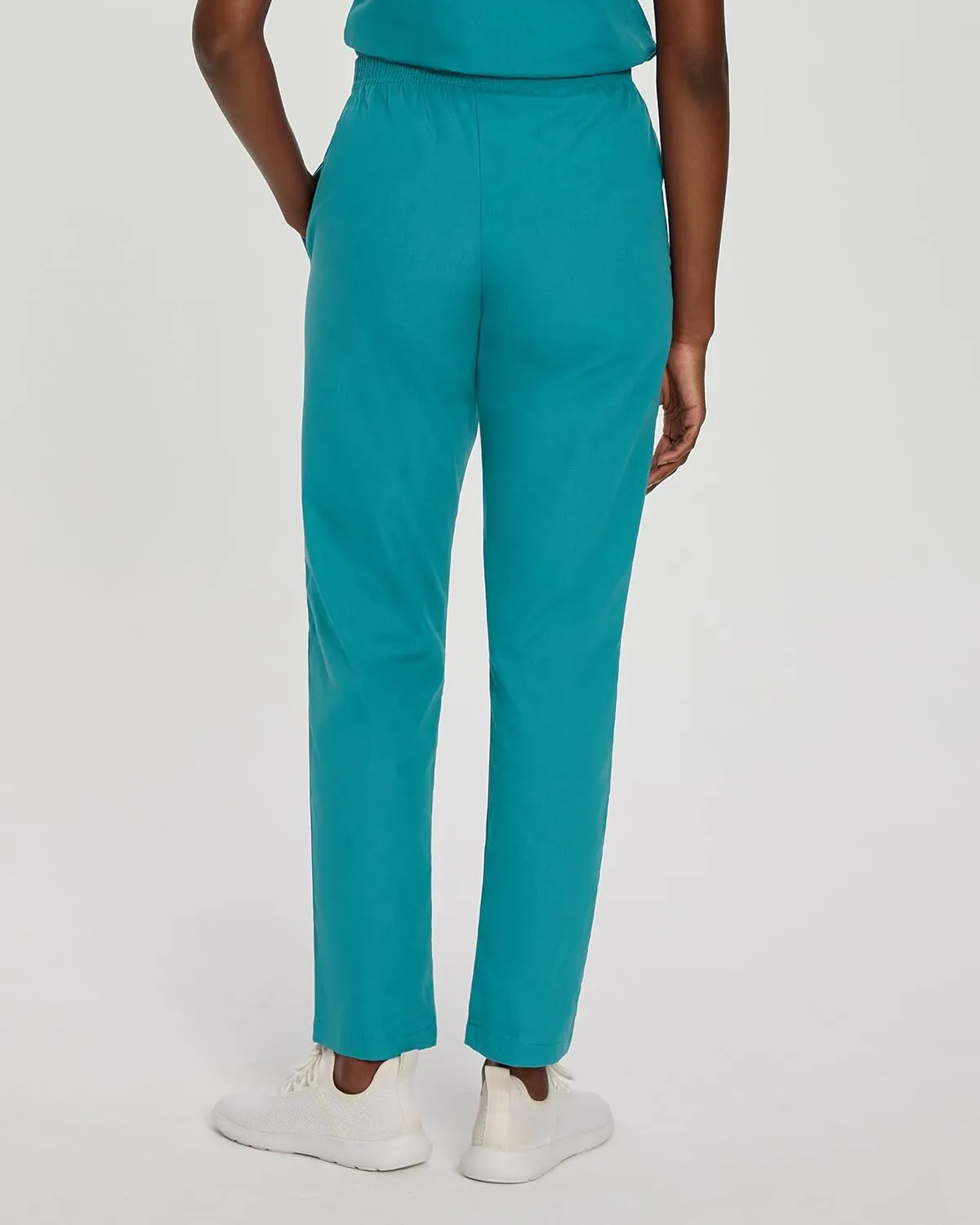 Landau Essentials Relaxed Fit 2-Pocket Elastic Scrub Pants for Women 8320