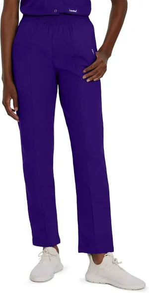 Landau Essentials Relaxed Fit 2-Pocket Elastic Scrub Pants for Women 8320