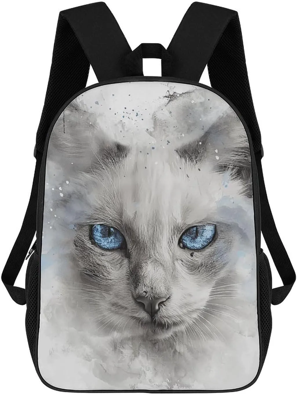 Laptop Backpack Casual Daypack Waterproof A Gray Cat Computer Bag Business Work Bag for Travel