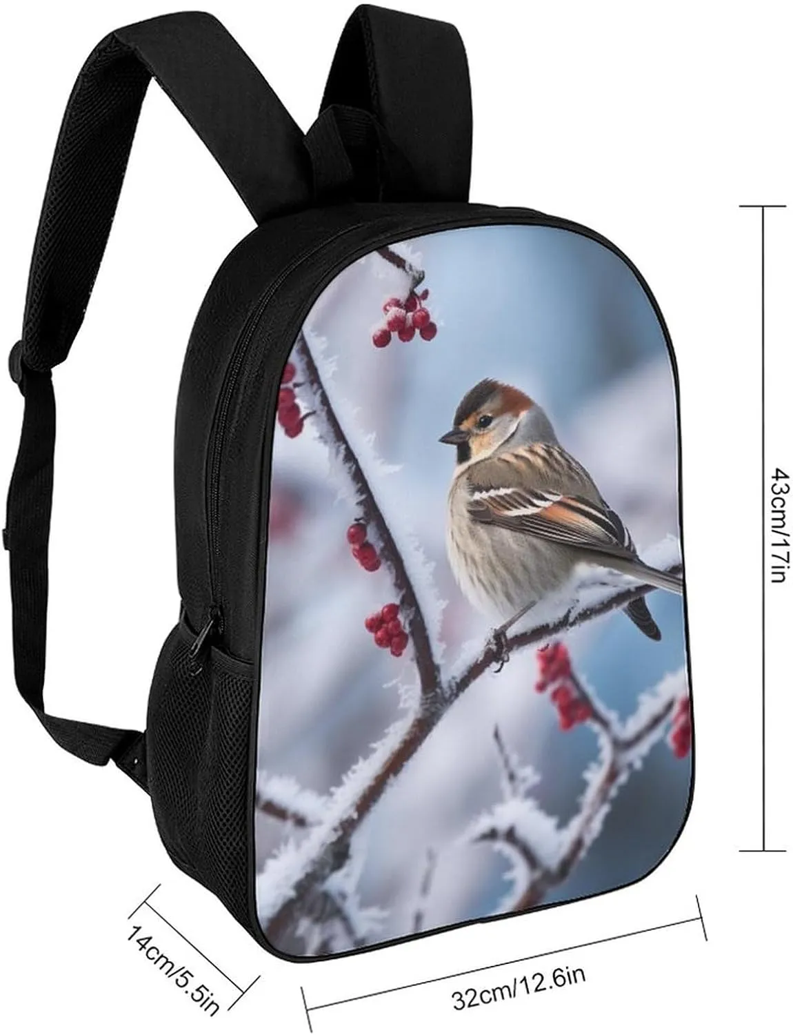 Laptop Backpack Casual Daypack Waterproof Bird And Snow Computer Bag Business Work Bag for Travel