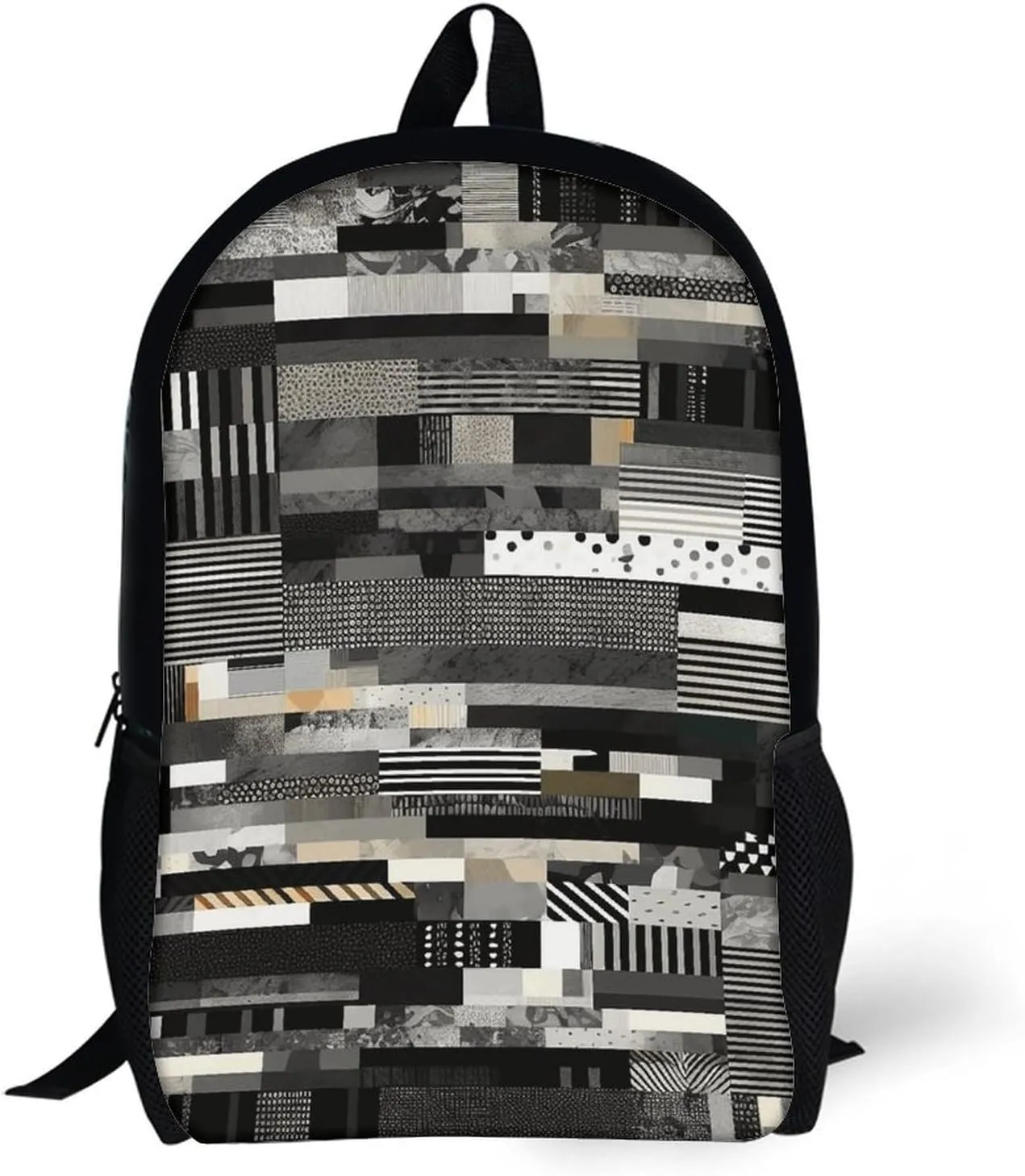 Laptop Backpack Casual Daypack Waterproof Black And White Pattern Computer Bag Business Work Bag for Travel