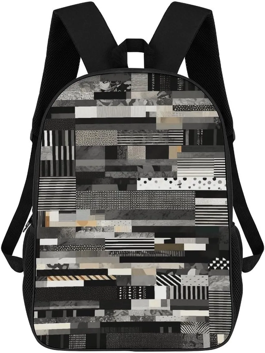 Laptop Backpack Casual Daypack Waterproof Black And White Pattern Computer Bag Business Work Bag for Travel