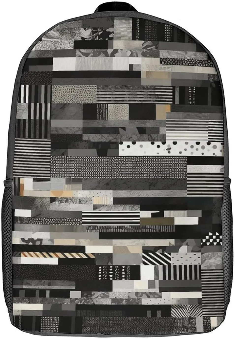 Laptop Backpack Casual Daypack Waterproof Black And White Pattern Computer Bag Business Work Bag for Travel