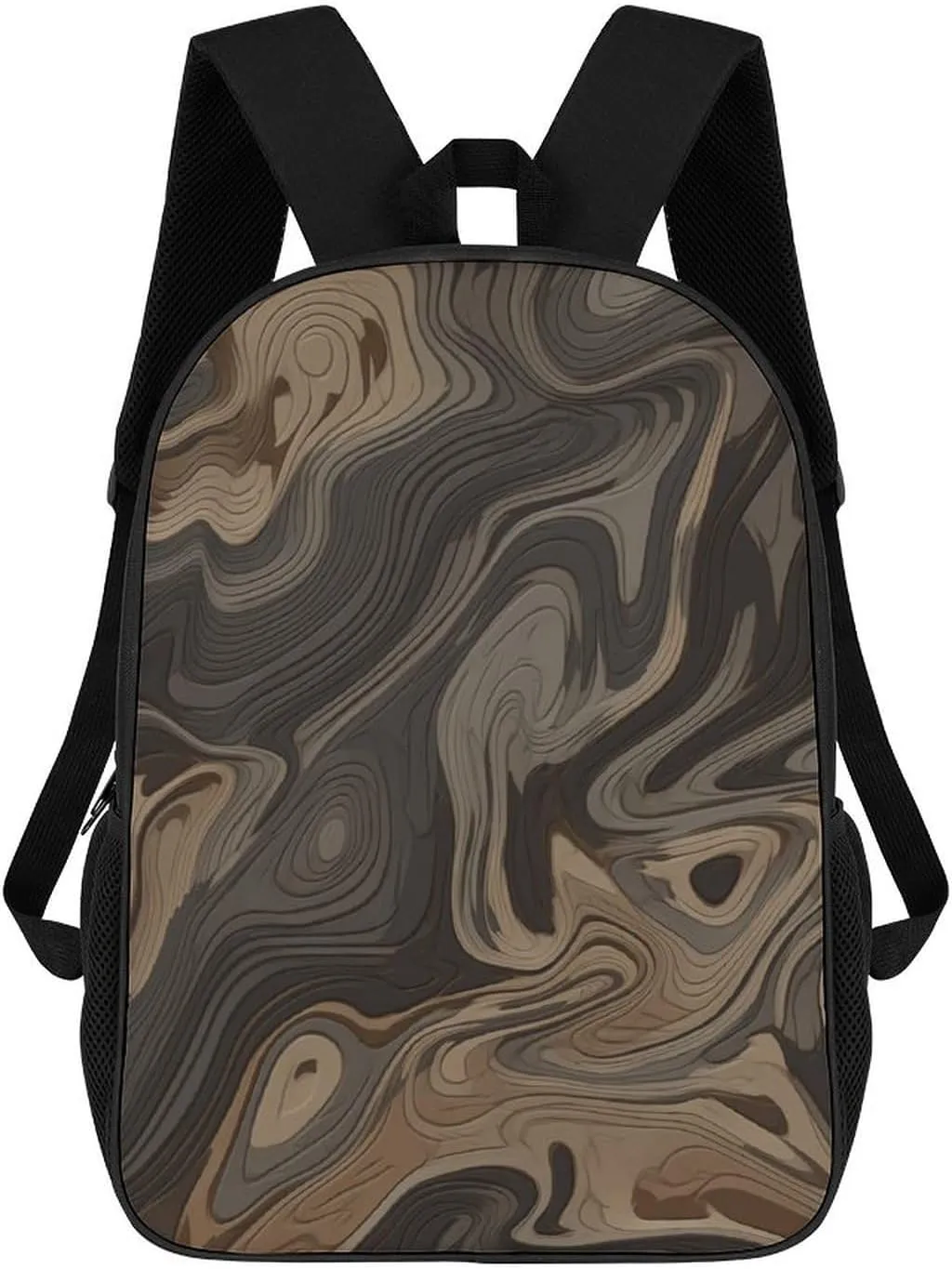 Laptop Backpack Casual Daypack Waterproof Gray Wooden Surface Computer Bag Business Work Bag for Travel