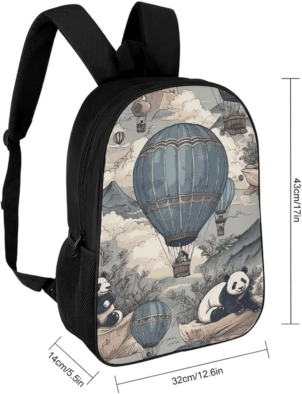 Laptop Backpack Casual Daypack Waterproof Hot Air Balloon Ride Computer Bag Business Work Bag for Travel