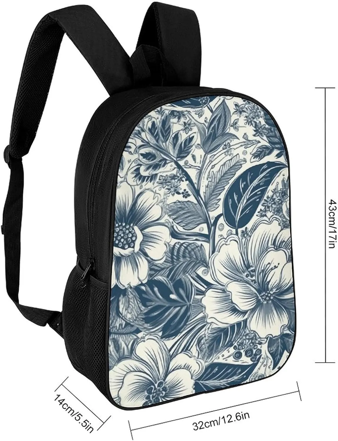 Laptop Backpack Casual Daypack Waterproof White Blue Style Computer Bag Business Work Bag for Travel