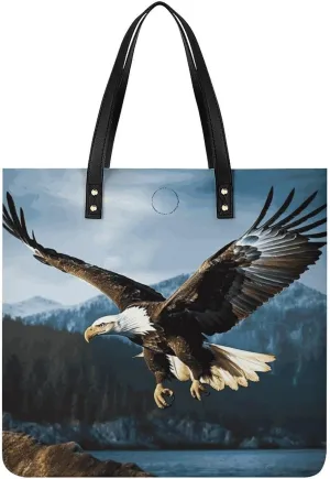 Leather Handbag for Women Tote Bag with Magnetic Buckle Yorkie Puppy Crossbody Bag Shoulder Bags