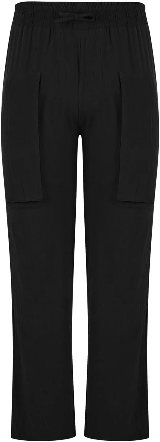 Linen Pants for Mens Casual Pants Drawstring Beach Trousers Relaxed-Fit Yoga Pants Soft Elastic Waist Pants