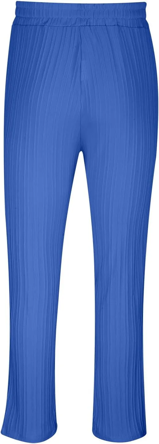 Linen Pants for Mens Casual Pants Relaxed-Fit Beach Trousers Summer Yoga Pants Soft Elastic Waist Pants