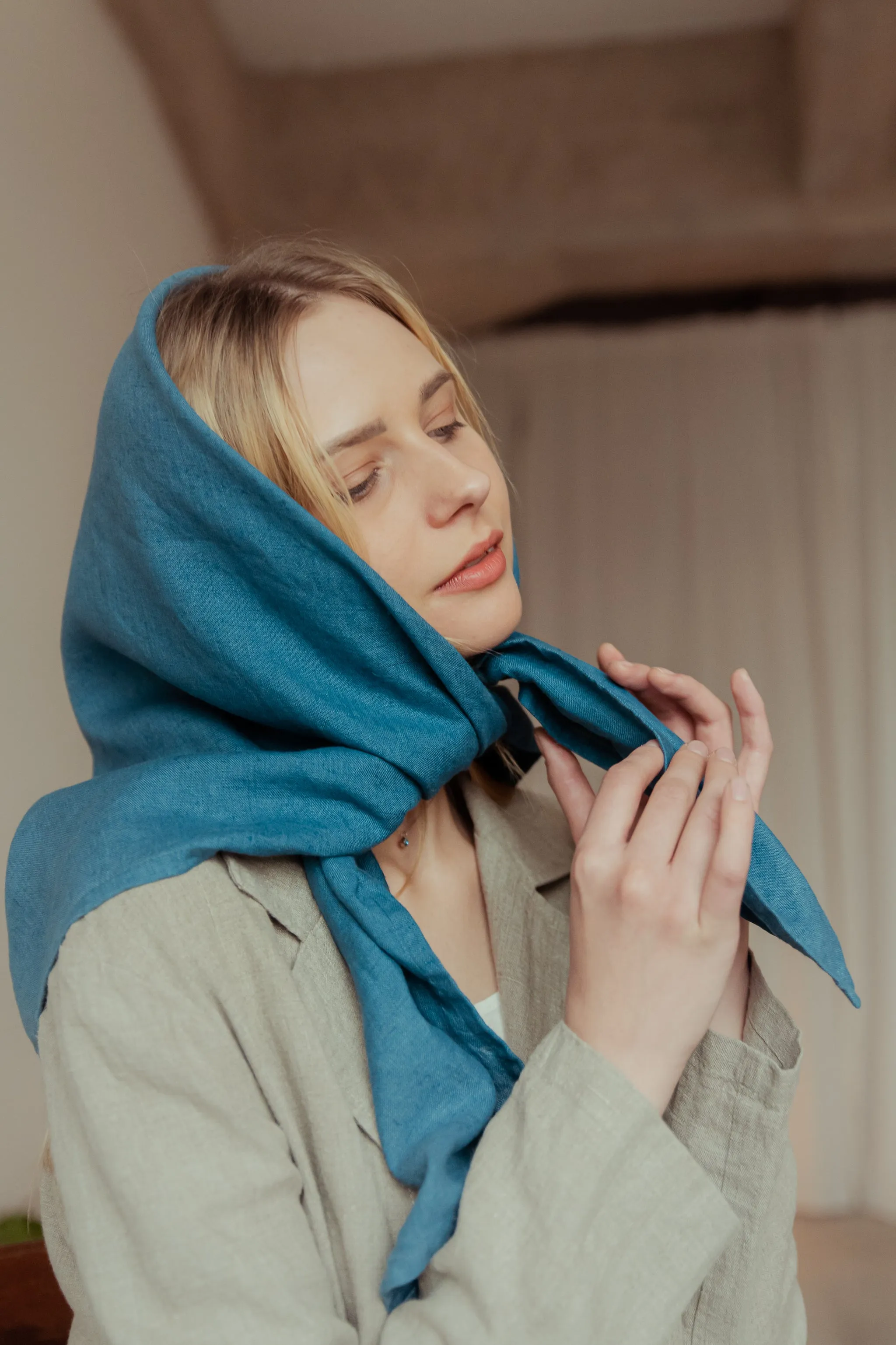 Linen Scarf/Shawl in Various Colors