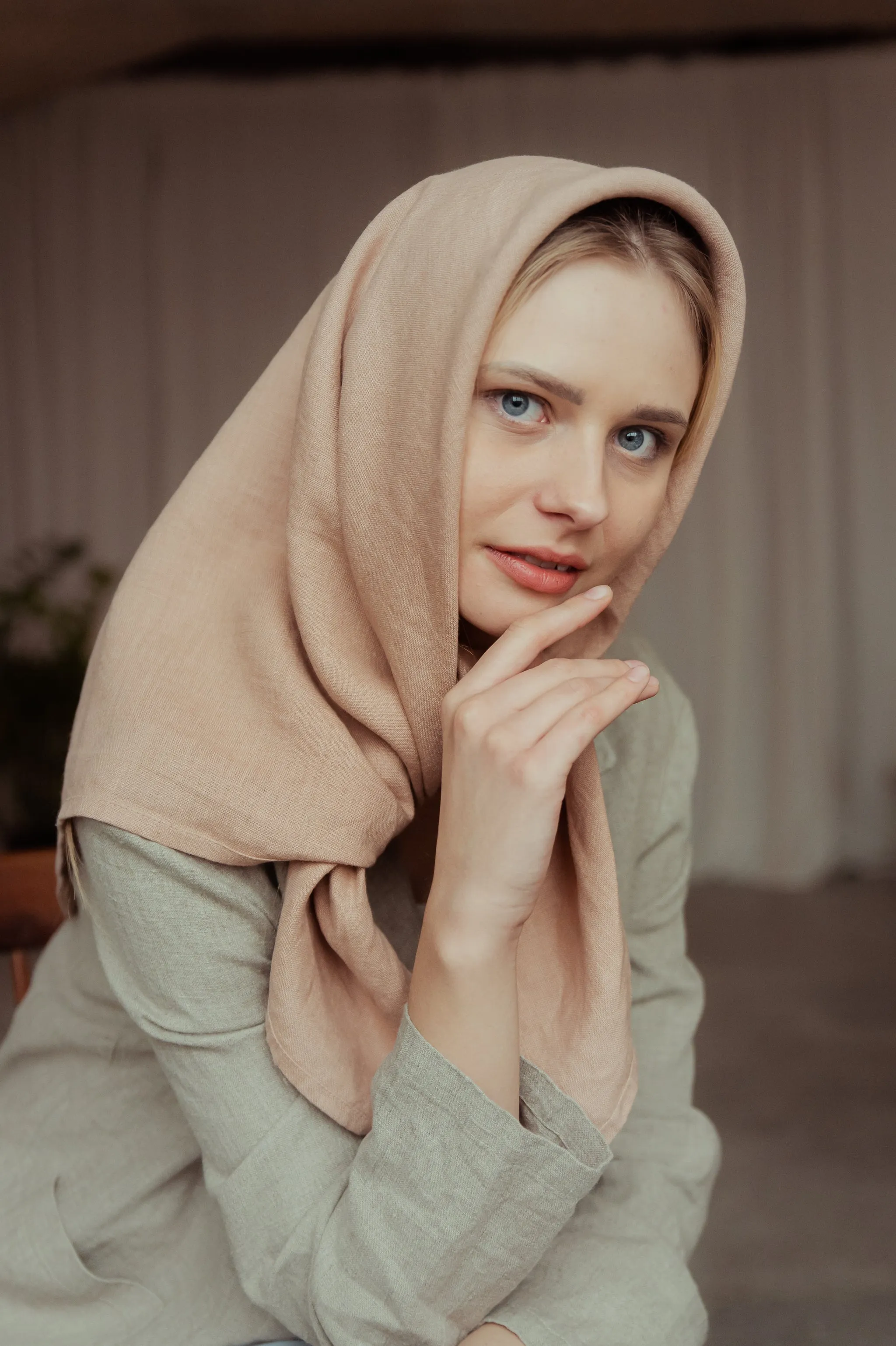 Linen Scarf/Shawl in Various Colors