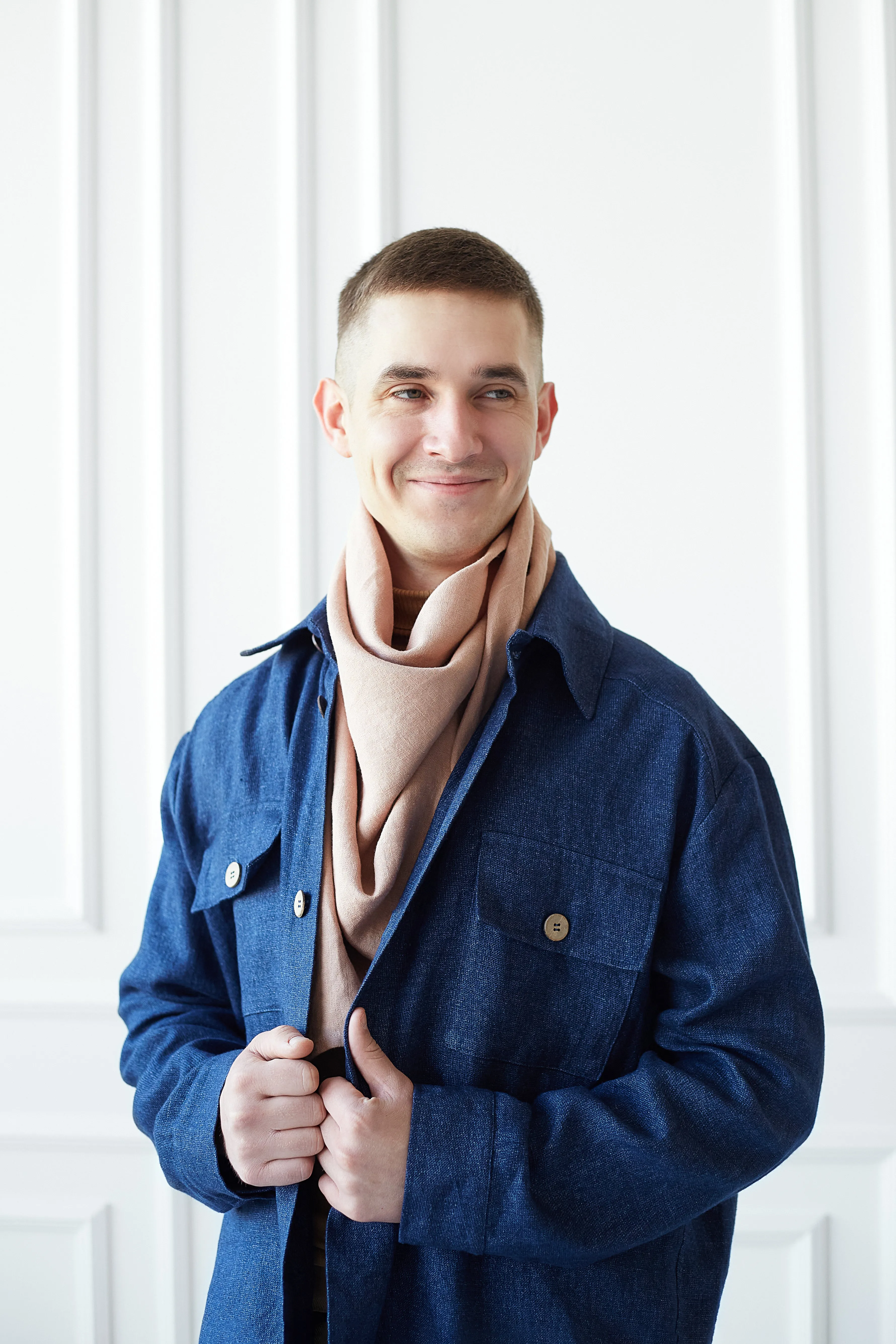 Linen Unisex Shawl in Various Colors